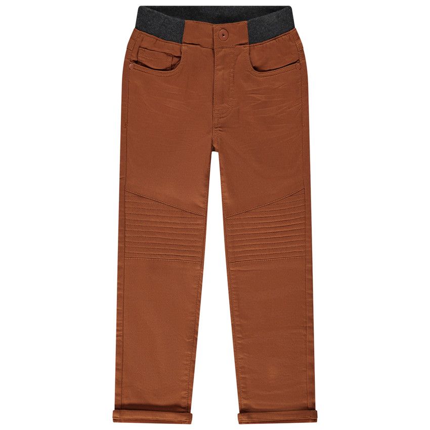 Pantalon fantaisie à taille élastiquée pour garçon - Marron