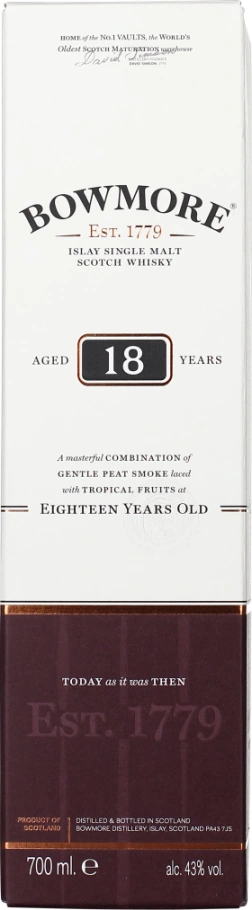 BOWMORE 18 YEARS SINGLE MALT 70CL
