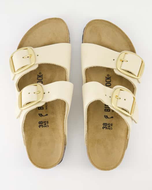 Birkenstock Arizona Big Buckle Pantoletten in Beige