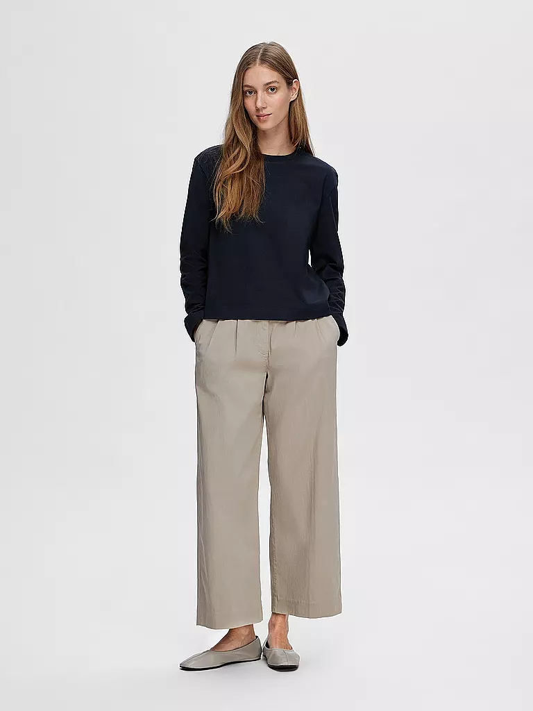 SELECTED FEMME Langarmshirt SLFESSENTIAL dunkelblau