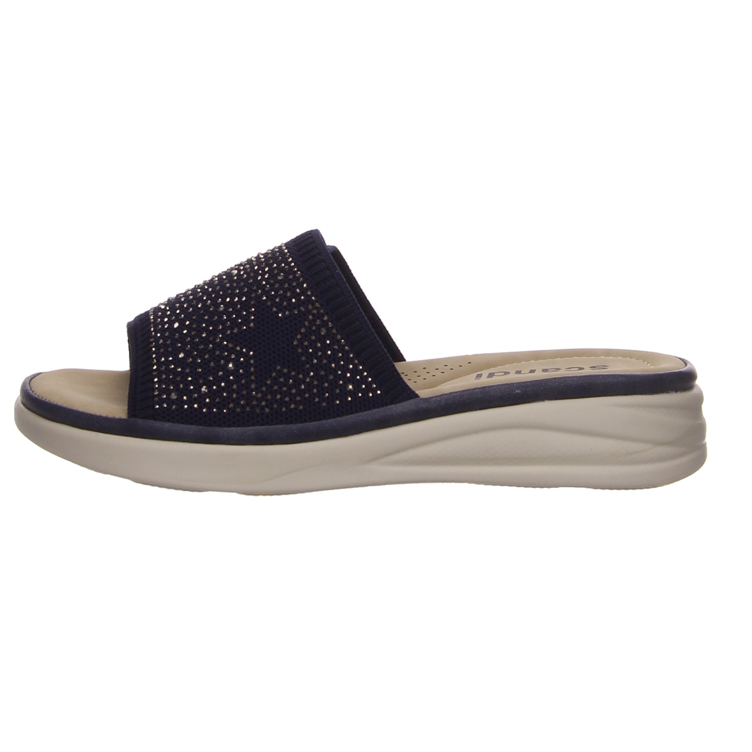 Scandi Pantolette dunkelblau blau