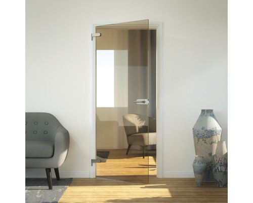 Pertura glazen deur Studio Parsol brons 70,9x197,2x0,8 cm DIN Links/Rechts