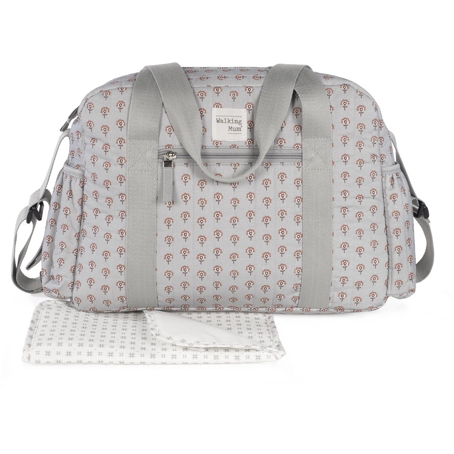 Walking Mum Wickeltasche Indian Lotus grau