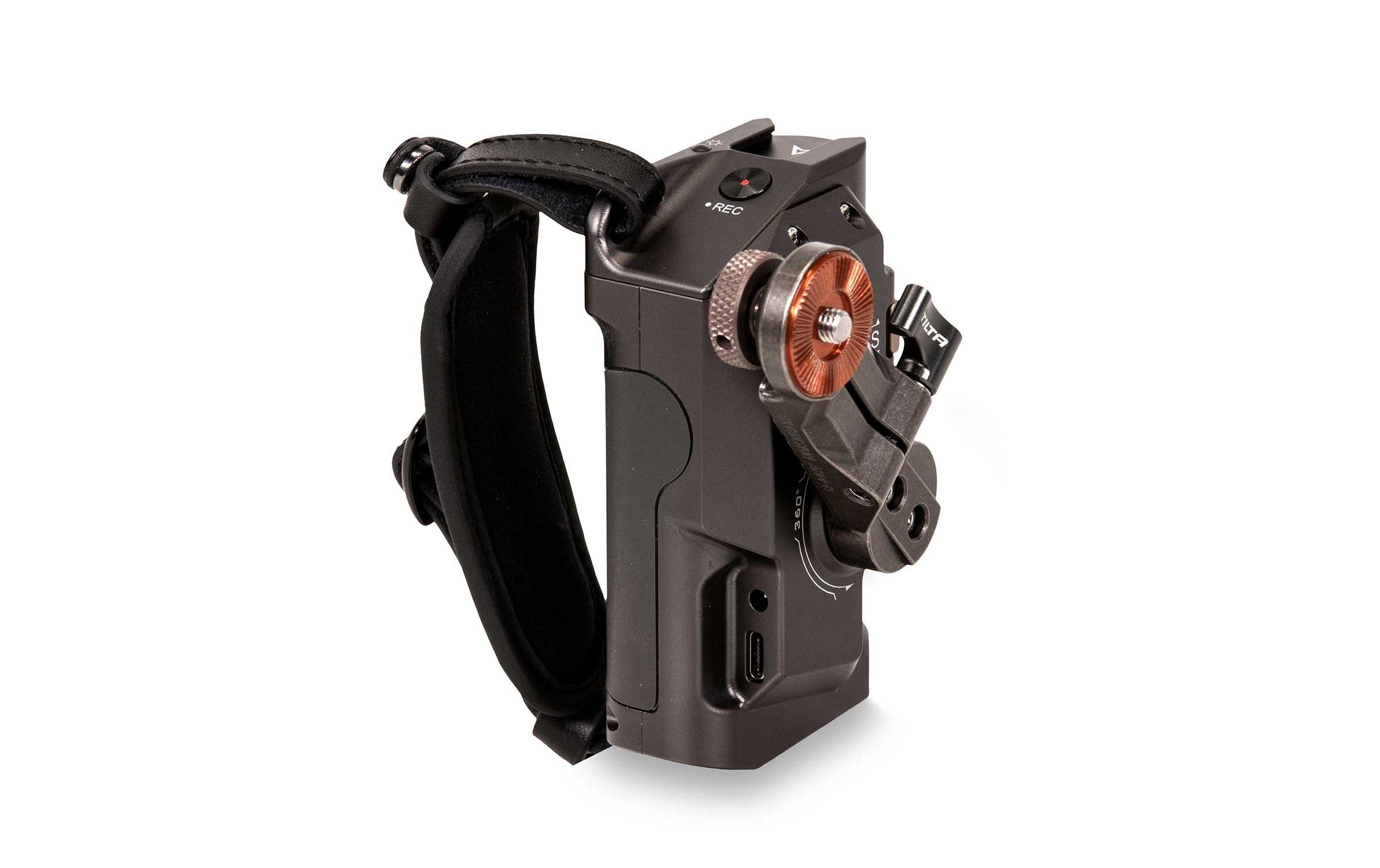 Left Side Advanced Power Handle with R/S Type V - Tilta Gray<br>Wird an der linken Seite der Tiltaing-Kamerakäfige befestigt