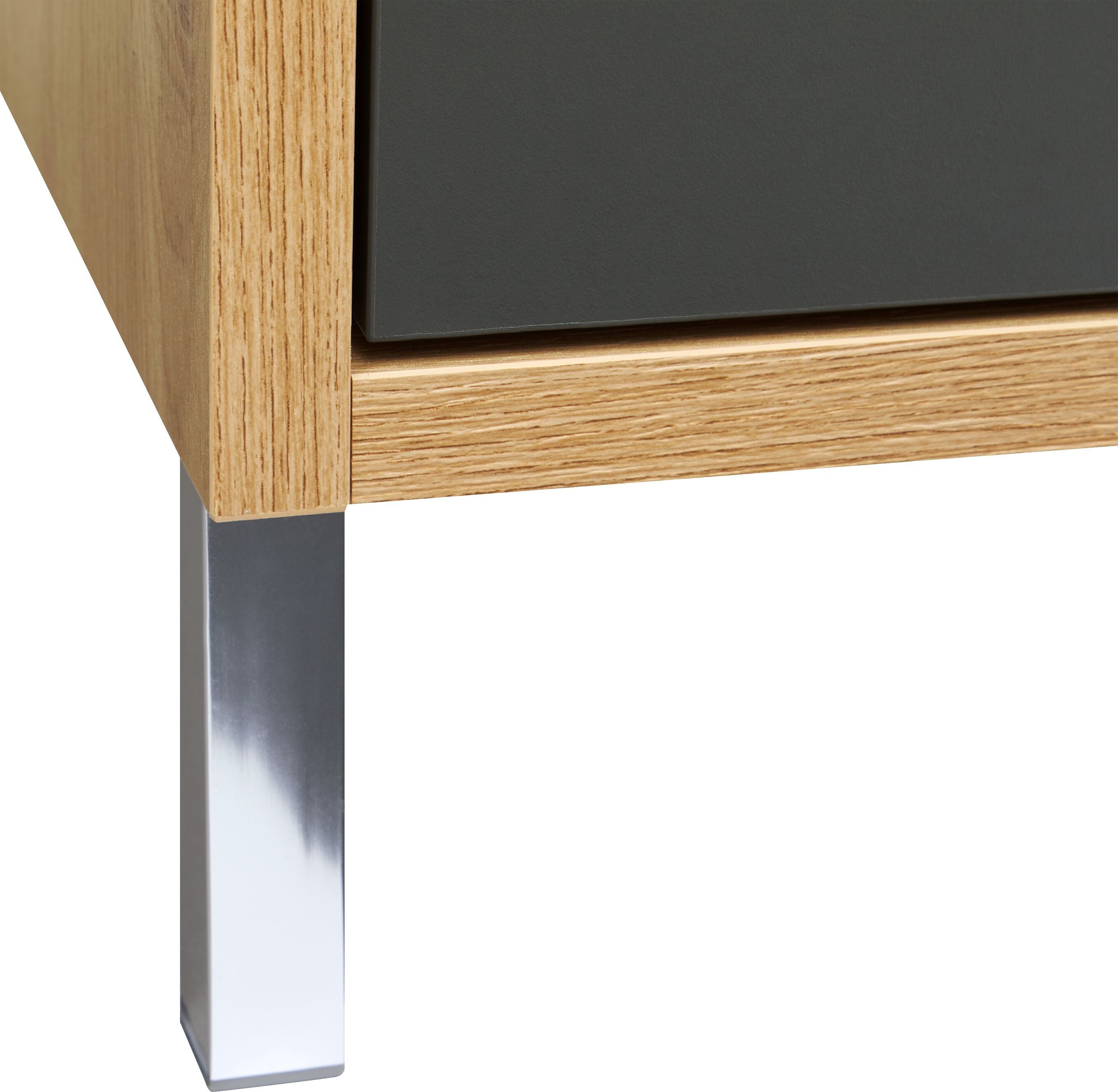 SIERRA Hochschrank - Eiche/Anthrazit / B: 30.0 cm x T: 35.0 cm x H: 190.0 cm