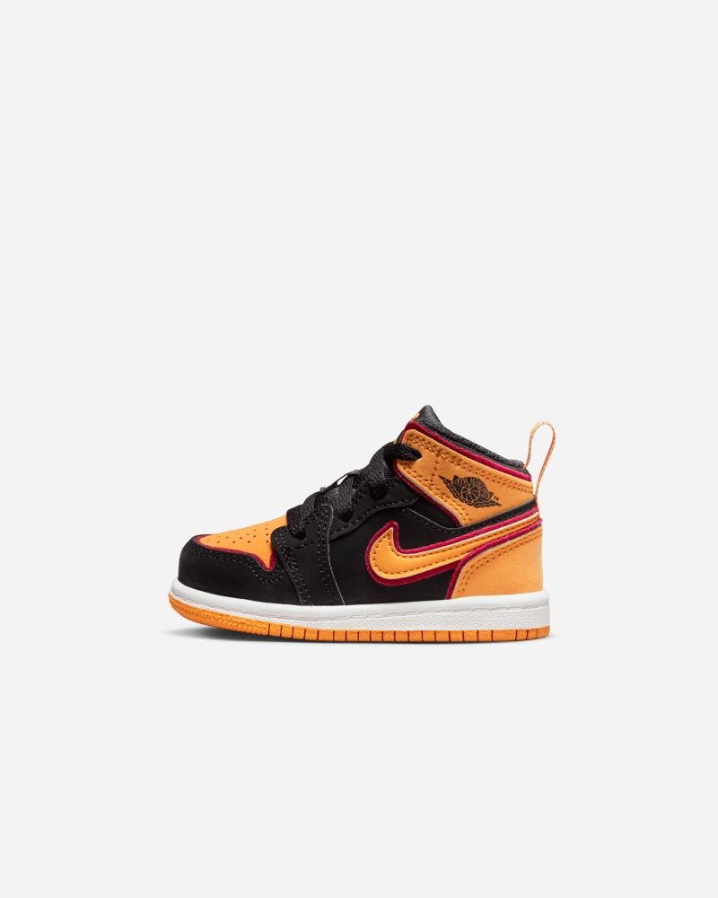Chaussures Nike Air Jordan 1 Low SE Noir & Orange pour enfant