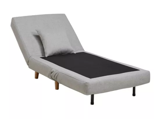 Adron - Fauteuil convertible lit 1 place : Couleur - Gris clair