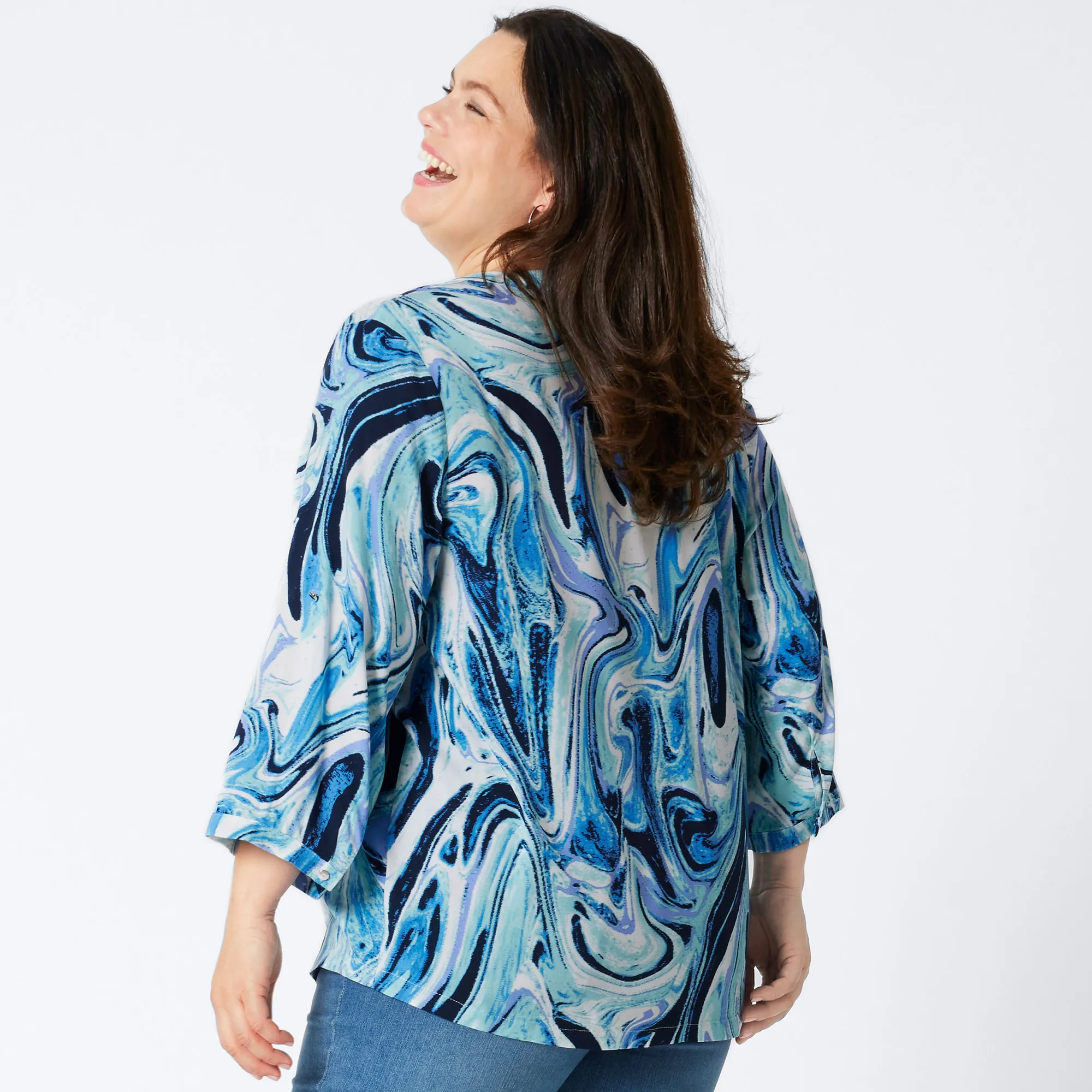 Damen-Bluse mit Trend-Muster, große Größen