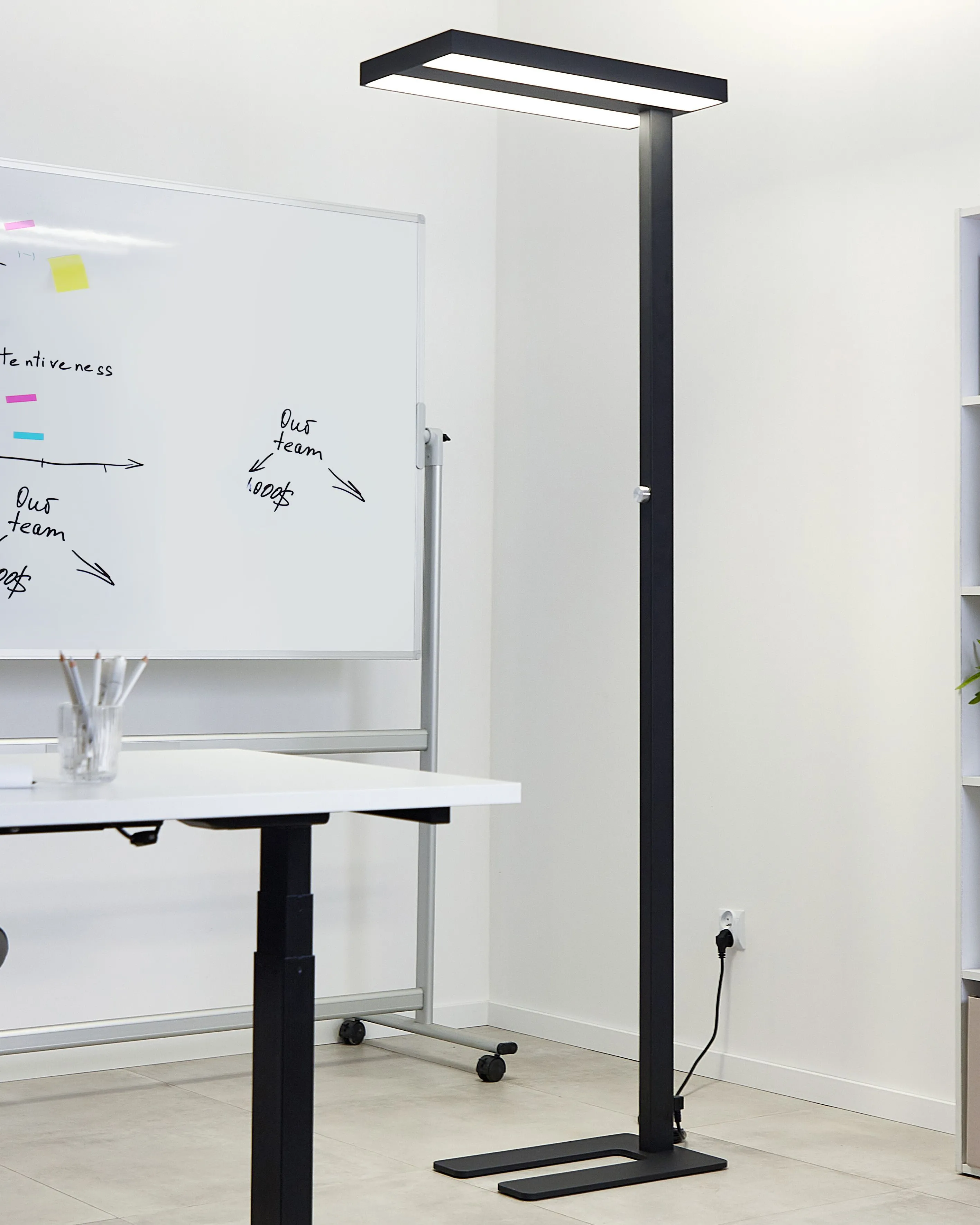 LED staande lamp TAURUS met dimmer Metaal Zwart