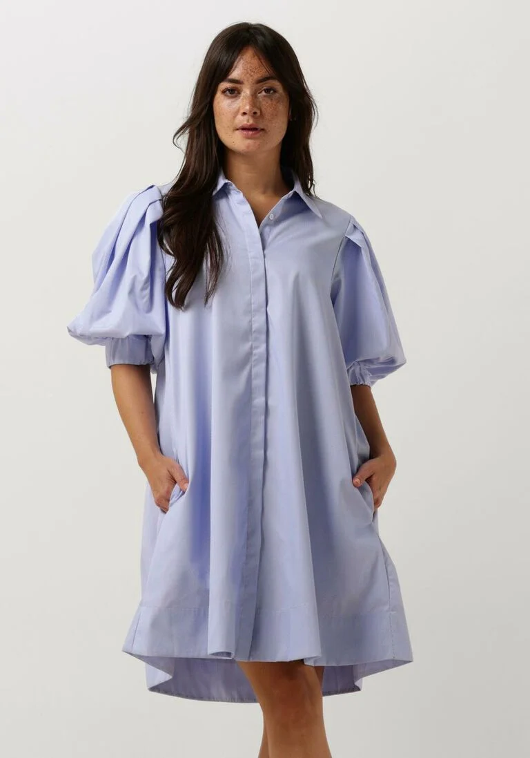 NOTRE-V blauw/wit gestreepte notre-v mini jurk nv-davy dress