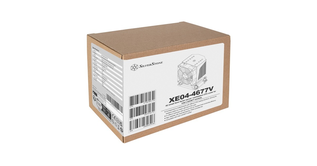 SilverStoneSST-XE04-4677VB CPU-koeler  (Zwart, 4-pins PWM fan-connector)