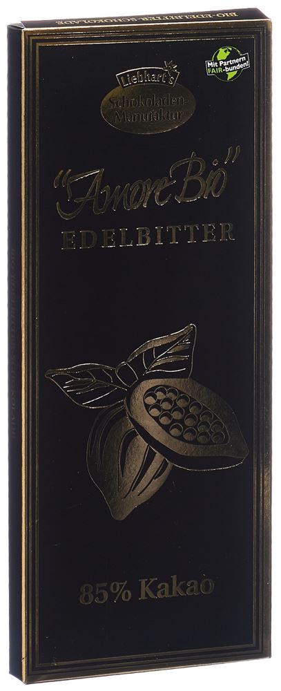 LIEBHART Schokolade Edelbitter Kakao 85% Bio 100 g