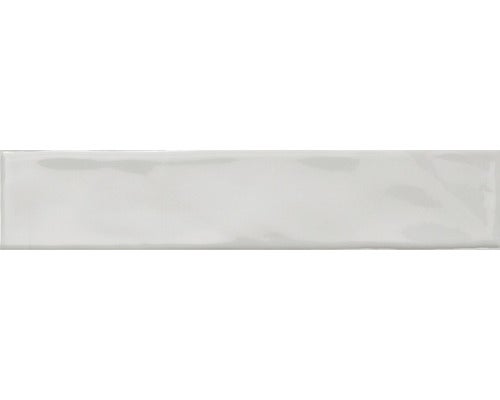 Japandi wandtegel Kyushu wit glanzend 5x25 cm