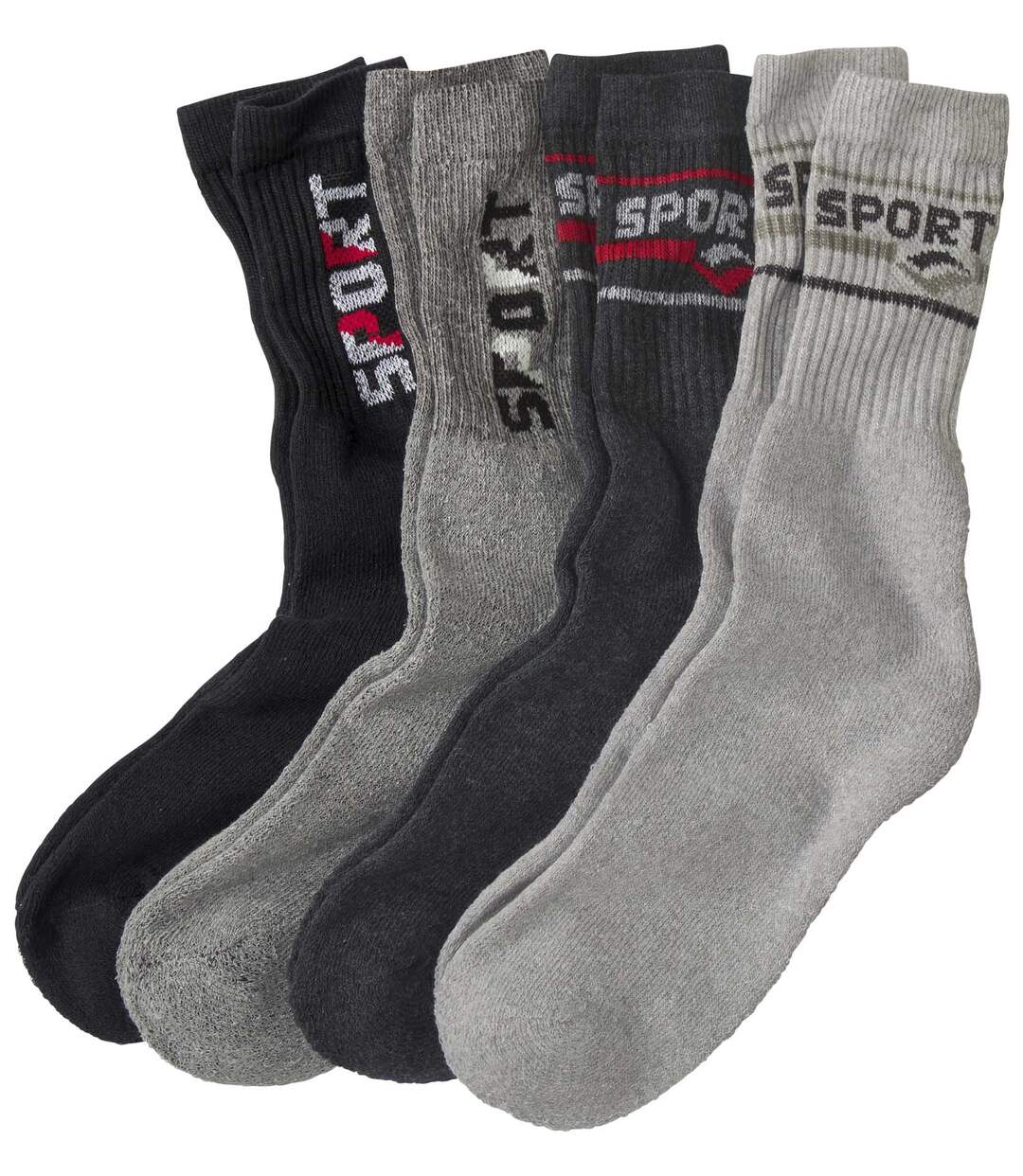 Lot de 4 Paires de Chaussettes Sport