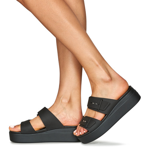 Crocs - CROCS BROOKLYN SANDAL LOWWDG W - Noir