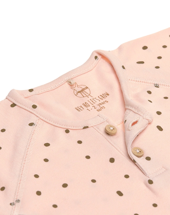 Langarmshirt DOTS in powder pink