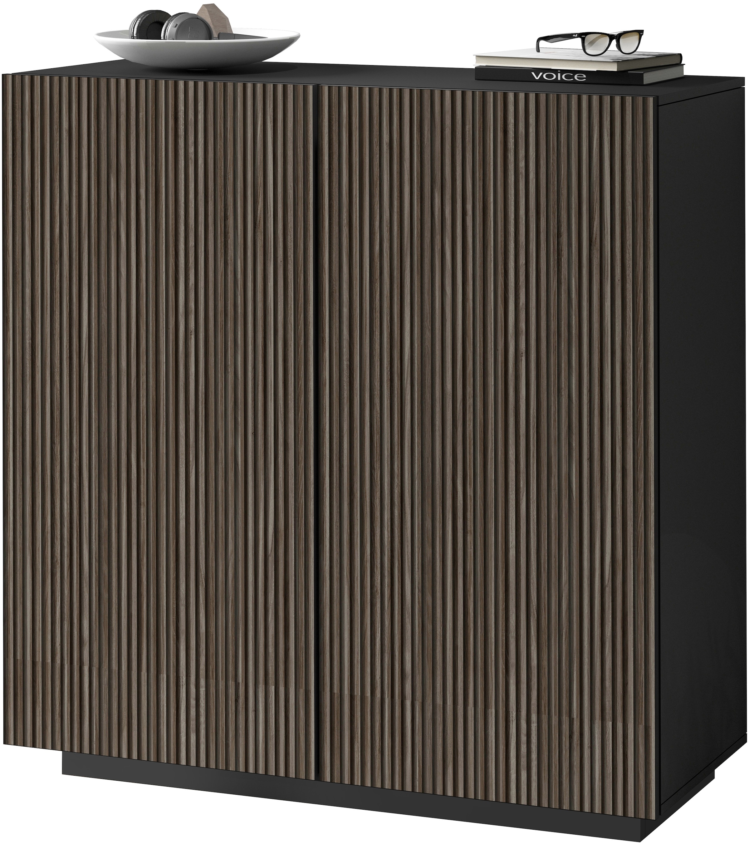 INOSIGN Highboard »Vega,Highboard,Kommode,120 cm« mit 2 Türen,Fronten mit  Rillen-Optik