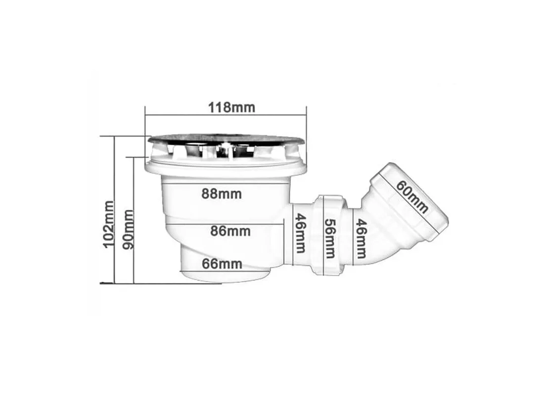 Receveur de douche blanc 80x70x3cm rectangulaire, extra-plat, gel coat, bac à douche anti-dérapant avec bonde de receveur et siphon 90cm