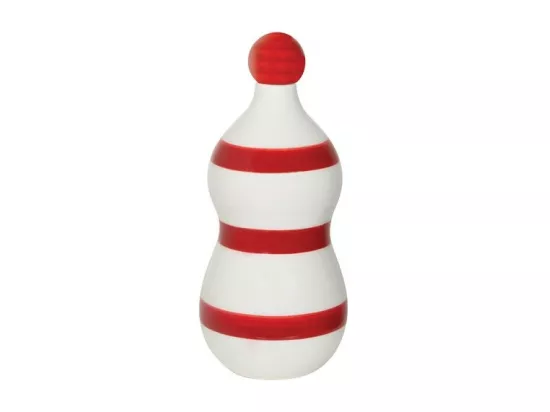 Lido Bouteille en céramique bandes rouge Zafferano