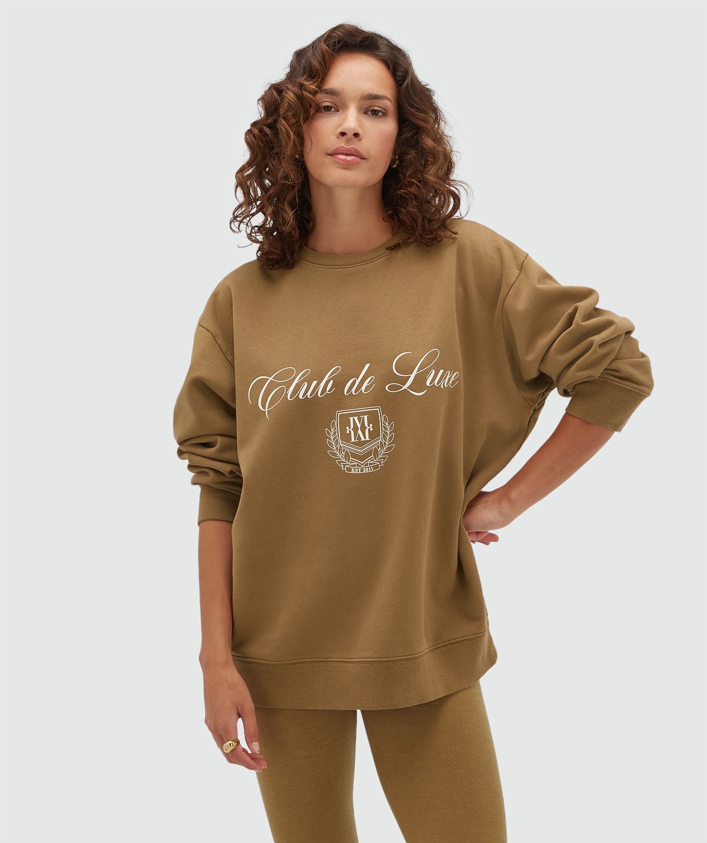 JV-WOODSON oversized sweater - khaki