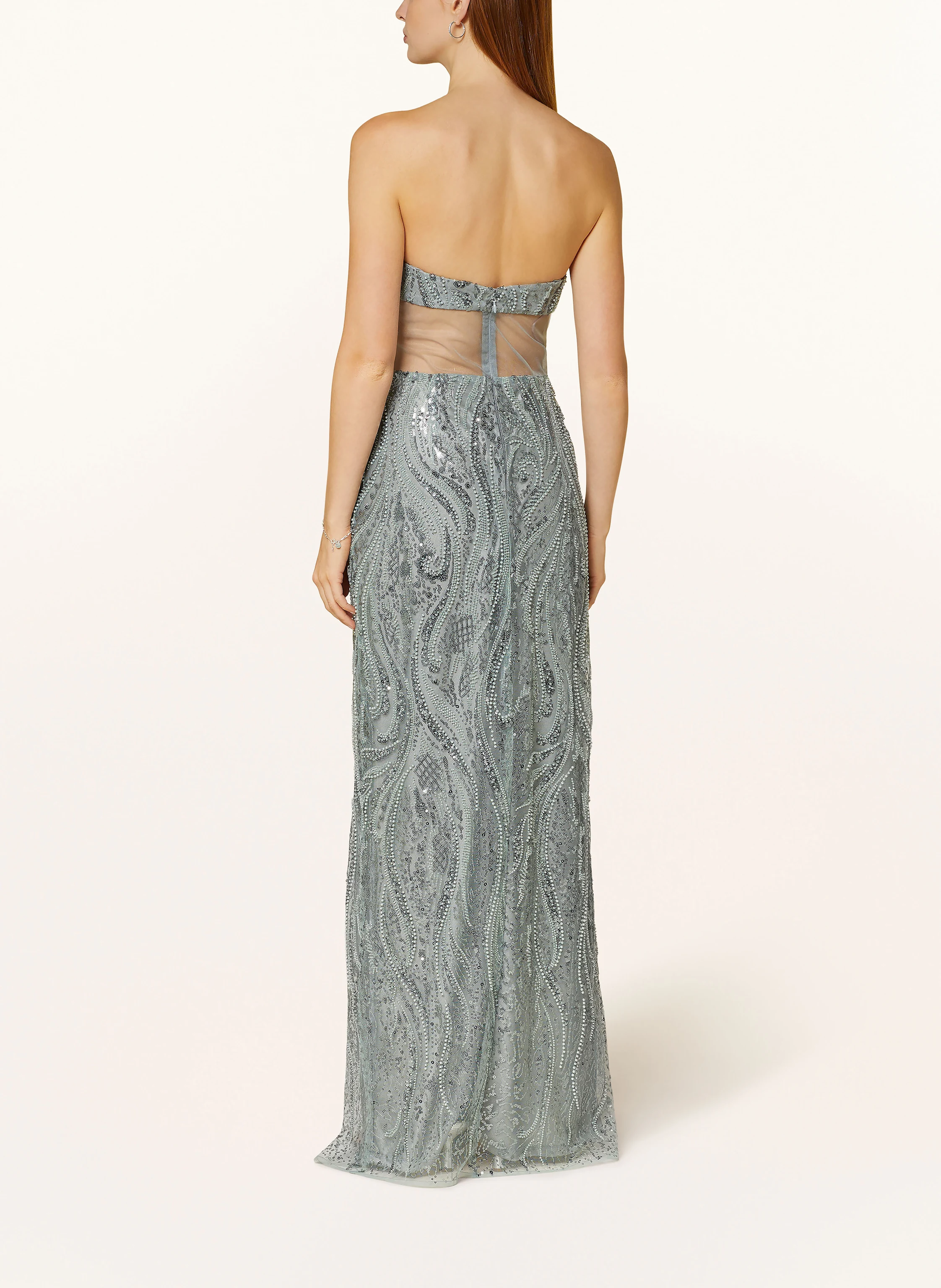 VM Vera Mont Abendkleid mit Pailletten und Schmuckperlen