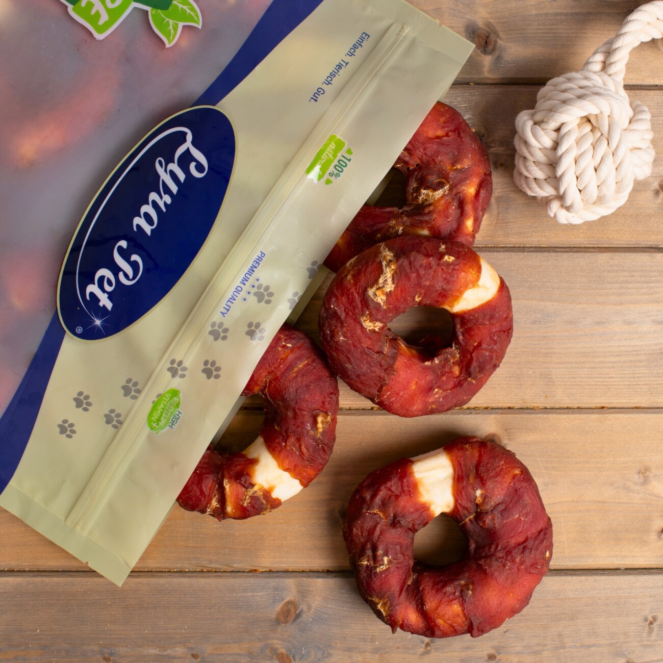 Lyra Pet Kauringe mit Entenbruststreifen 1 kg