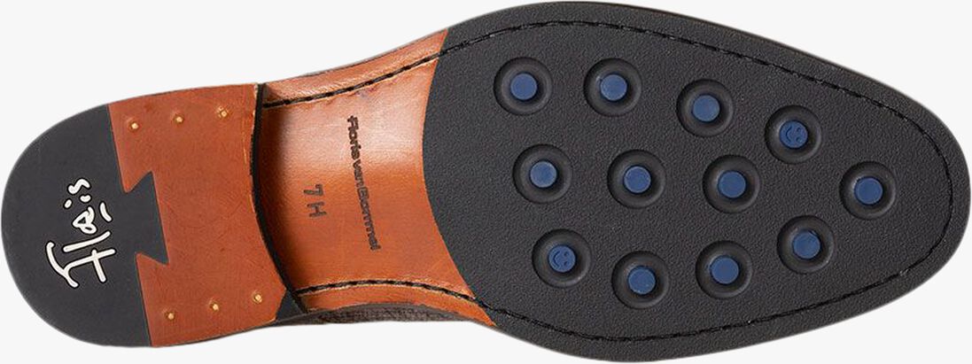 FLORIS VAN BOMMEL taupe floris van bommel veterschoenen sfm-50143