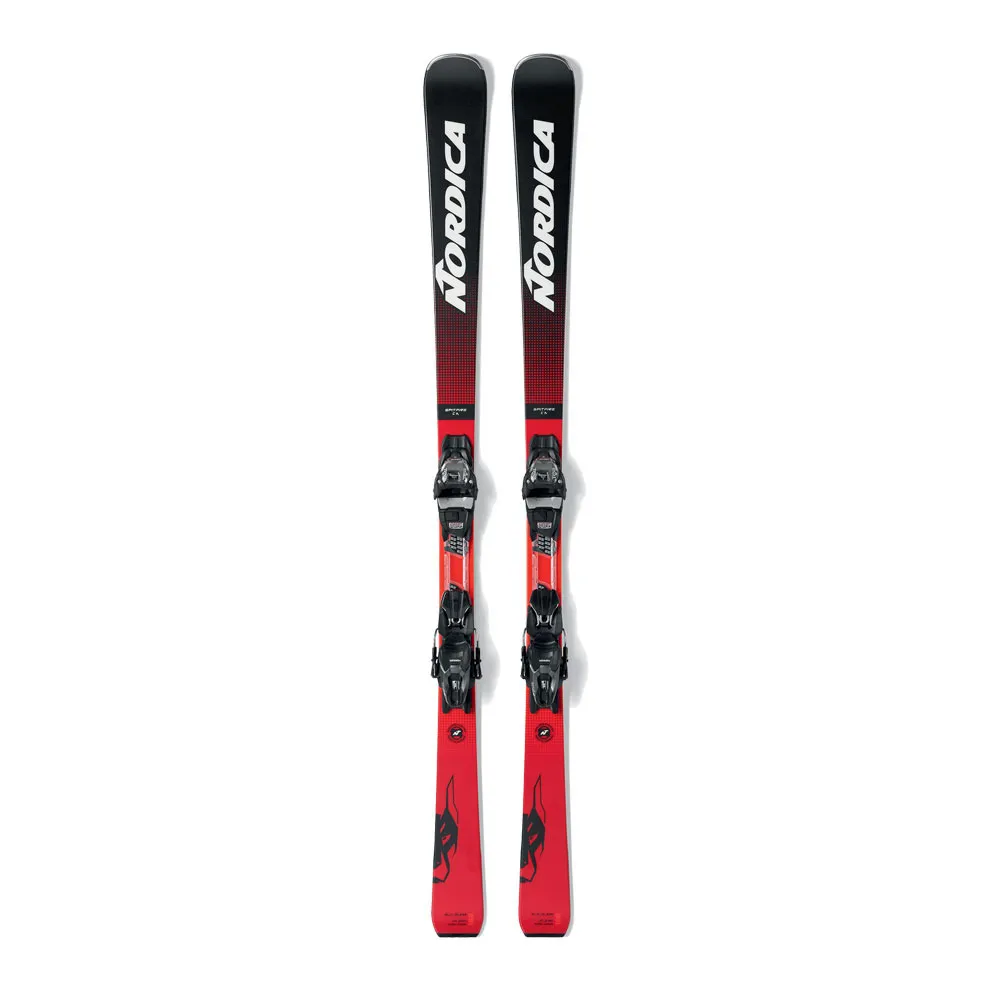 Nordica SPITFIRE CA FDT + TP2 COMPACT 10 FDT - Pack skis piste + Fixations noir/rouge/blanc