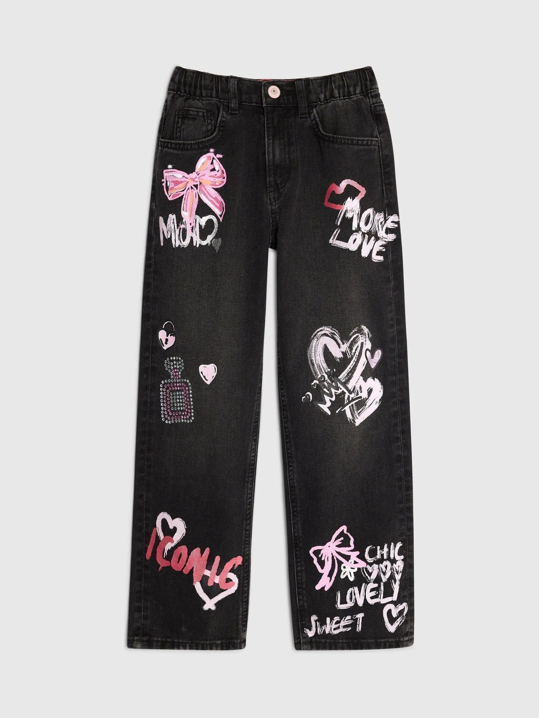 River Island Grafiti Straight Leg Jeans