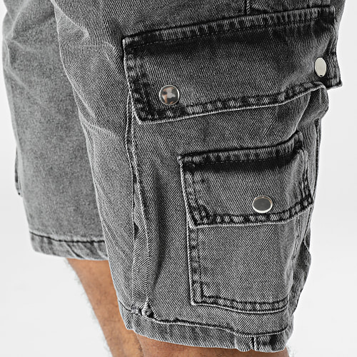 Short Cargo Jean Gris Anthracite