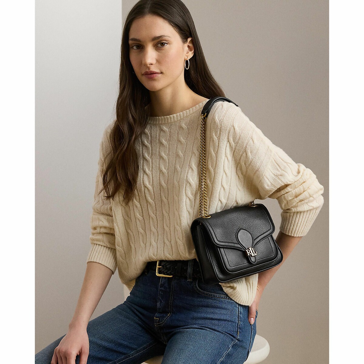 Bolsa de ombro de couro LAUREN RALPH LAUREN, BRADLEY