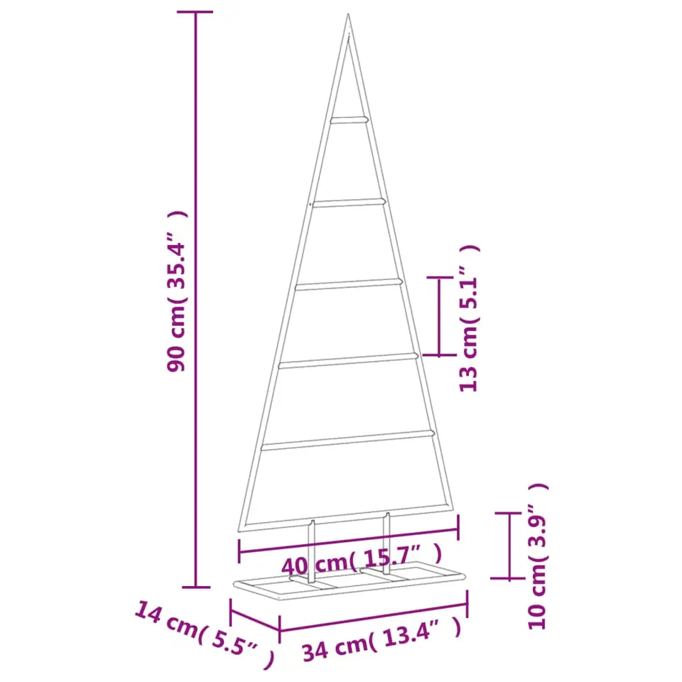 vidaXL - Metalen Kerstboom - Zwart - 90 cm