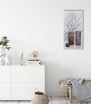 Handgefertigtes Ölgemälde Vasen 40 x 80