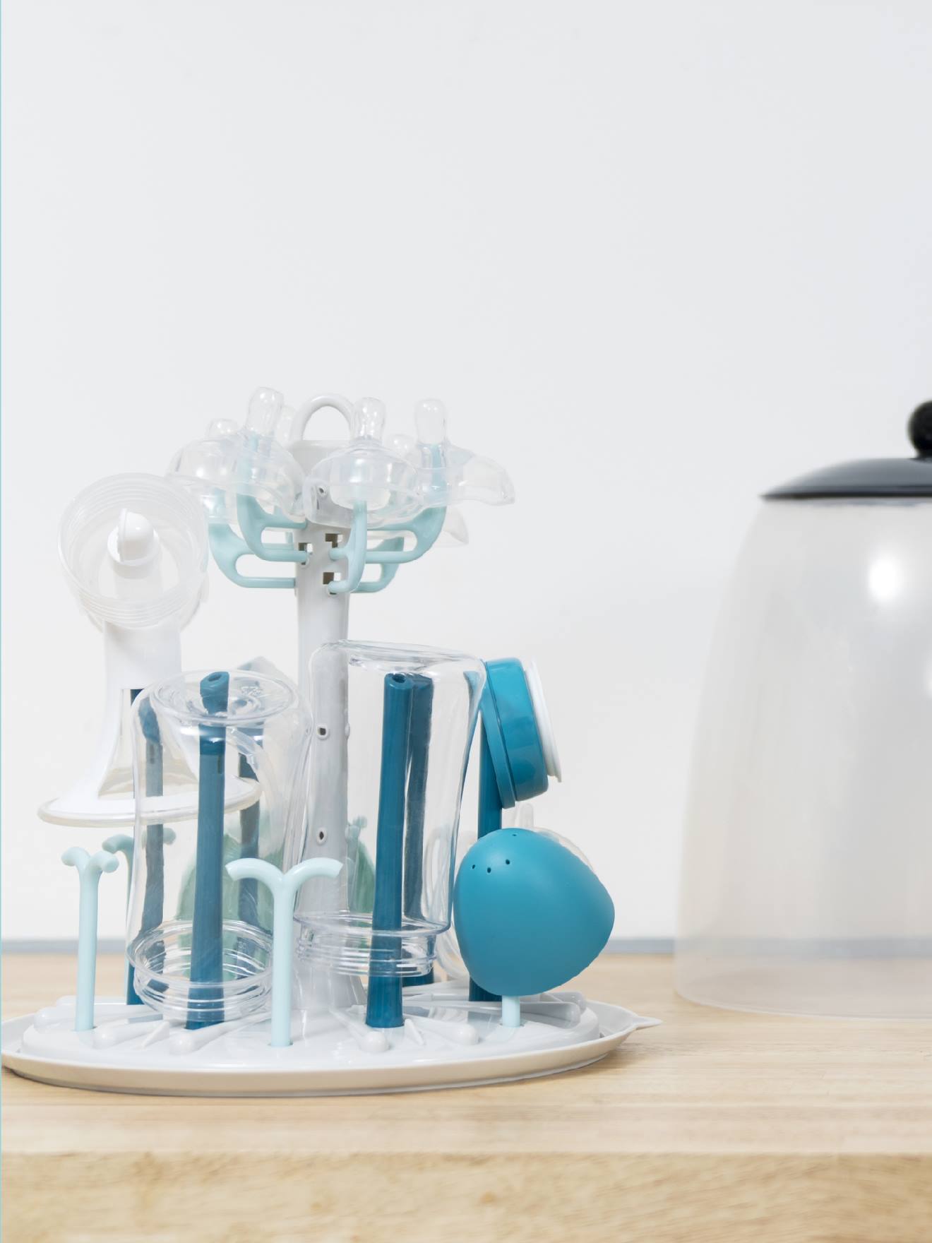 Esterilizador elétrico a vapor BABYMOOV Turbo, livre de BPA, azul médio