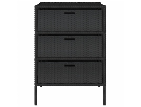 VIDAXL - Armoire de jardin Armoire de rangement de jardin noir 55x59x80 cm résine tress...