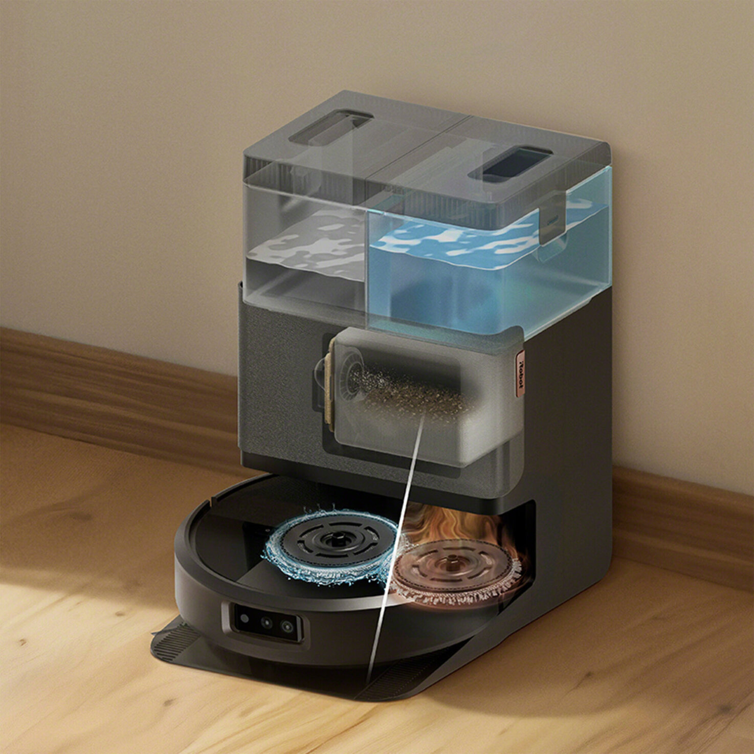 iRobot Robersauger Plus 505 Combo + AutoWash Dock