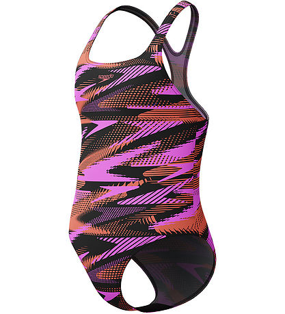 Speedo Badeanzug - HyperBoom Allover Medalist - Schwarz/Lila/Ora