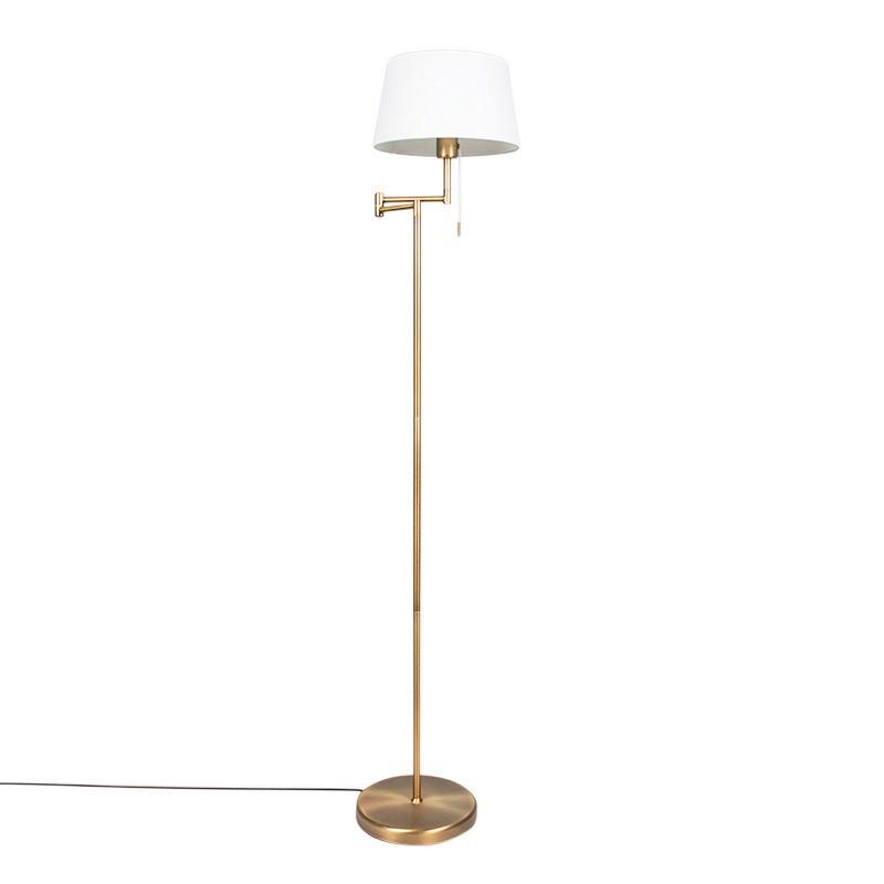 Smart klassieke vloerlamp brons met wit incl. WiFi A60 - Ladas Fix