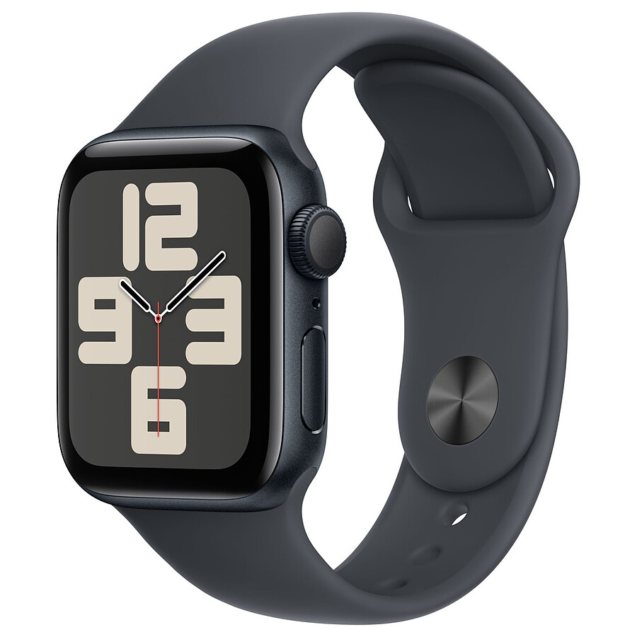 Apple Watch SE GPS (2024) - 40 mm - Aluminium Minuit - Bracelet Sport Minuit M/L