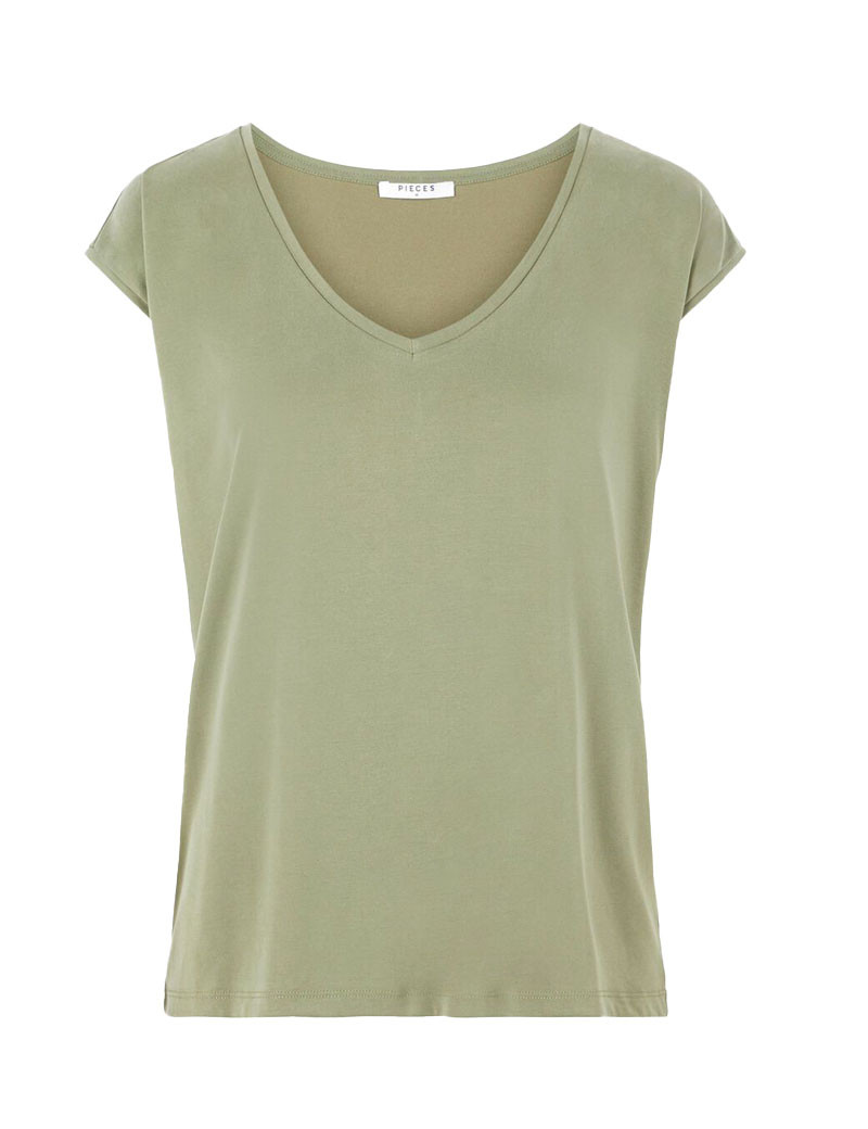 PIECES T-SHIRT BASIQUE VERT