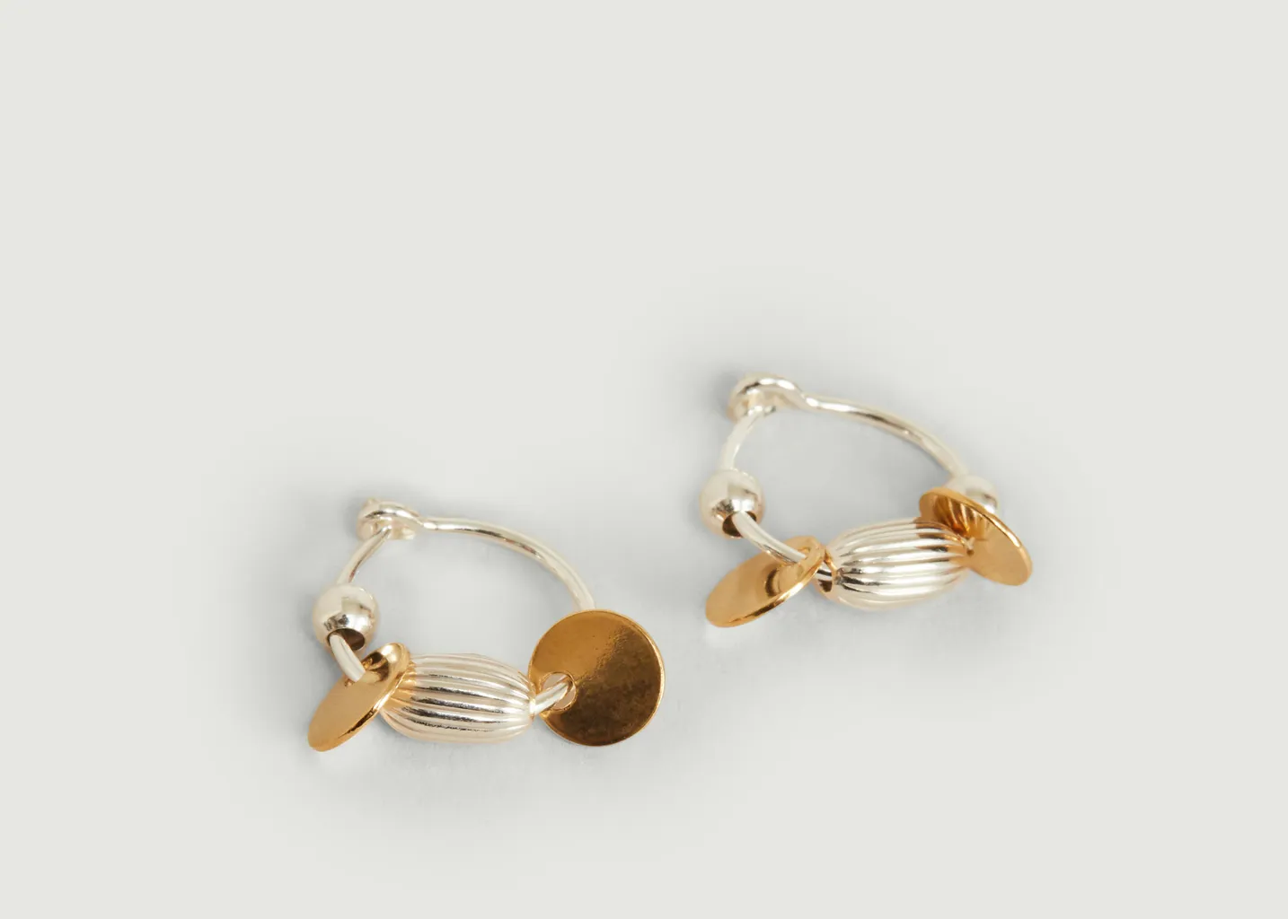 Boucles d'oreilles créoles vermeil et argent Louise Par Coeur