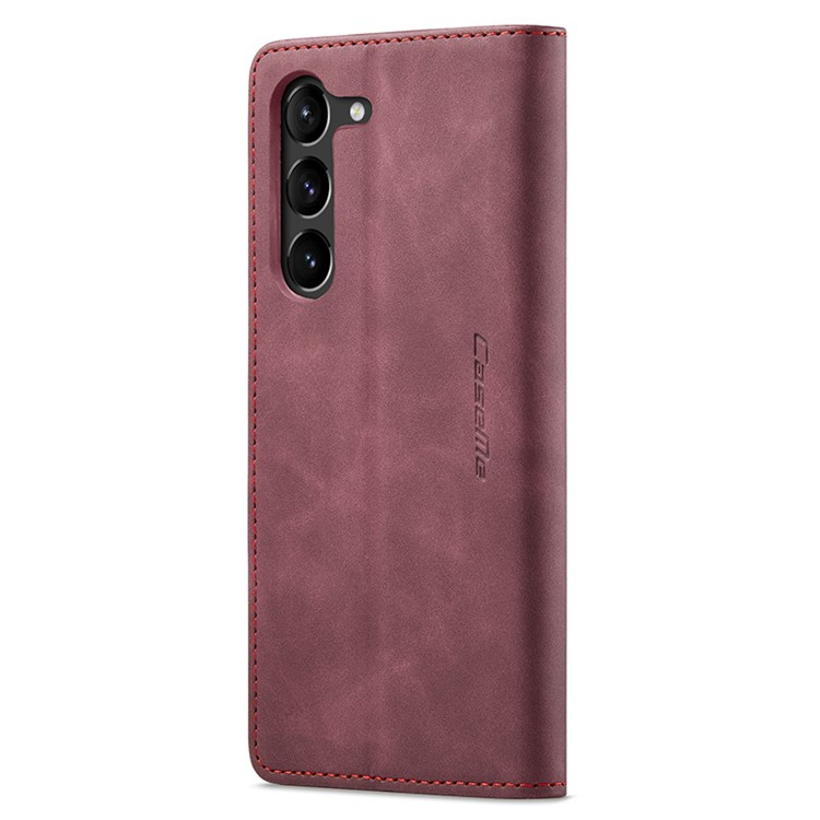 Samsung Galaxy S24 Leder Tasche Flip Wallet Etui mit Kartenfächern - Rot