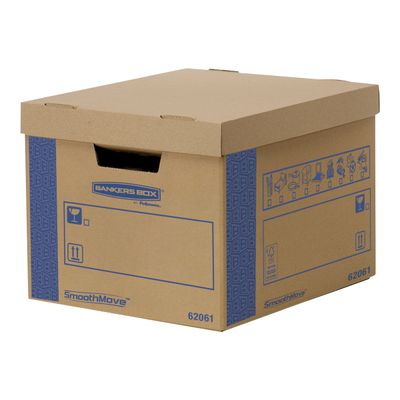 5 Cartons déménagement avec couvercle - Bankers Box SmoothMove Prime Fellowes
