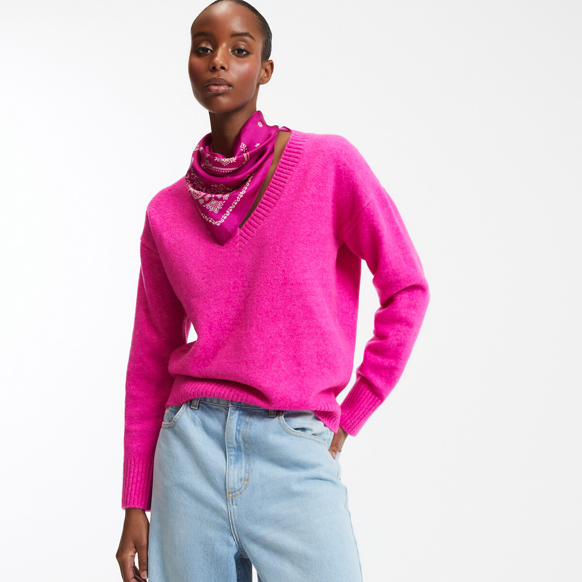 COLEÇÕES LA REDOUTE<br>Trui com V-hals