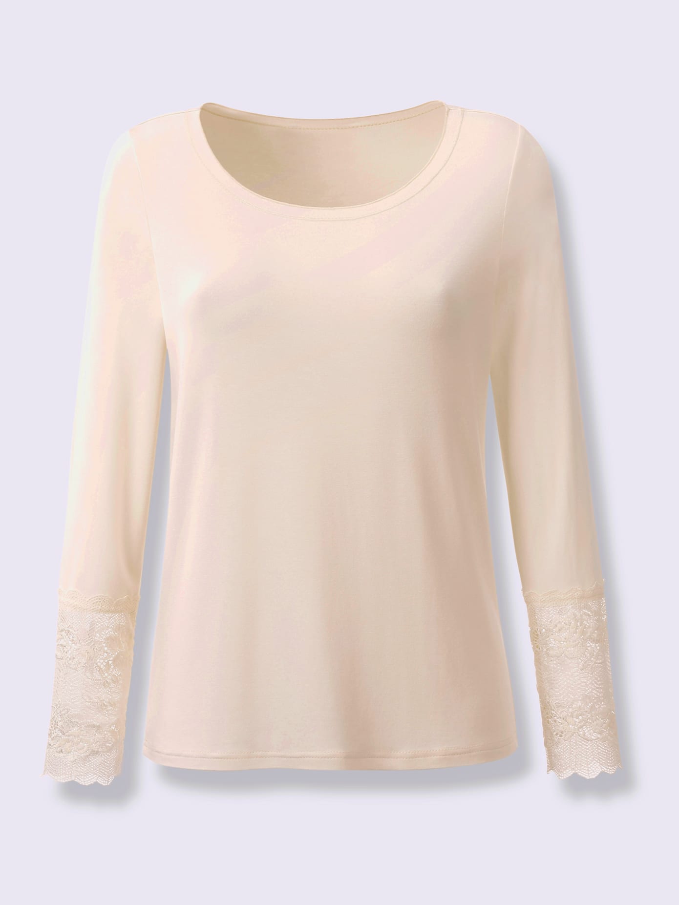 T-shirt dentelle aux manches