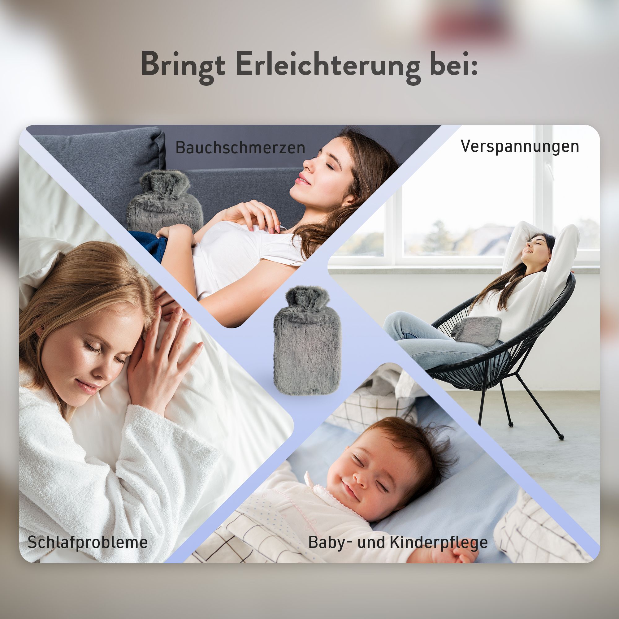 IEA Medical Wärmflasche mit zwei Bezügen