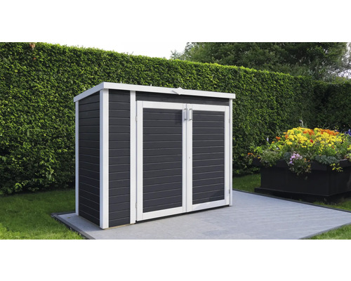 Tuinhuis/fietsenstalling/vuilnisbak Bertilo Multi-Box 3 200x82x163 cm antraciet