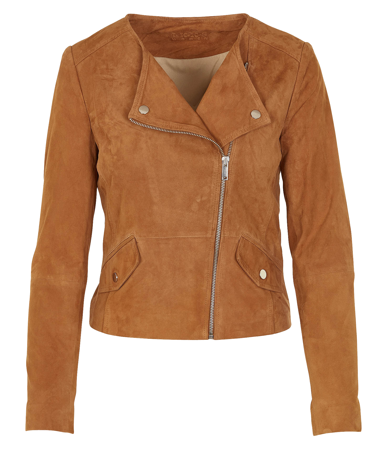 Blouson zippé en cuir | Marron