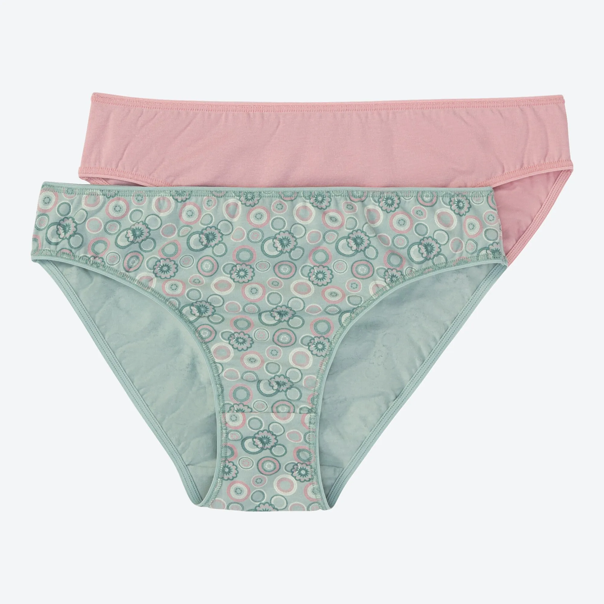 Damen-Minislip mit Kreis-Muster, 2er-Pack
