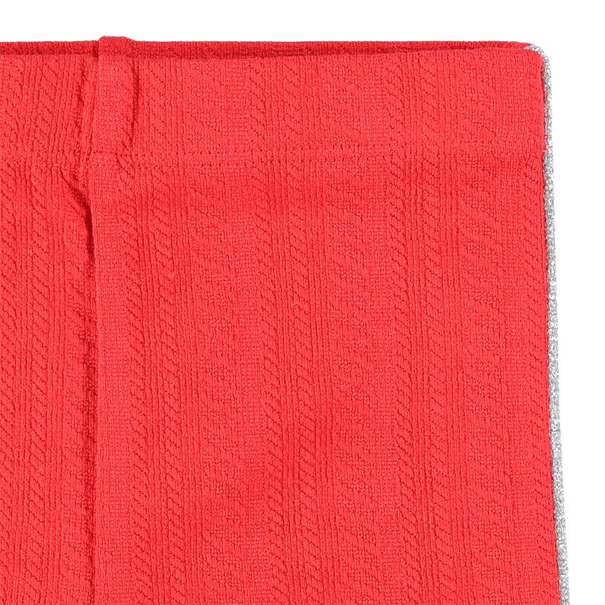 Legging court en jersey fantaisie et touches argentées - Rouge